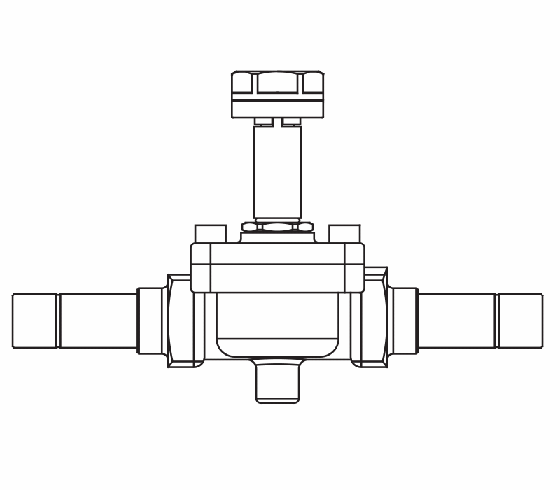 常開(kāi)電磁閥1198/6S,內(nèi)連焊接接頭,隔膜先導(dǎo)式